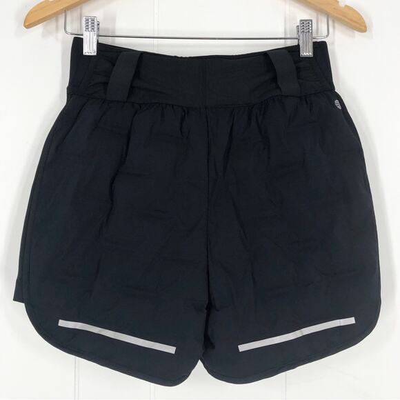 Adidas X-City Padded Running Short High Rise Drawstring Pockets 4" Size XS Black - Picture 5 of 15